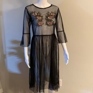 Timing very sheer cover 4 whatever you want to wear it over Beautiful embroidery